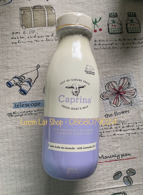 SỮA TẮM SỮA DÊ TƯƠI TẠO BỌT FOAMING BATH CAPRINA 800ML
