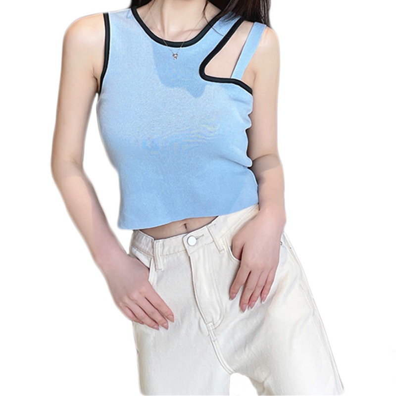 Áo Croptop Hai Dây Dệt Kim Phong Cách Boho Quyến Rũ Cho Nữ