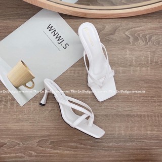 DÉP GUỐC QUAI MẢNH MŨI VUÔNG -GUỐC NỮ 5 PHÂN DÂY- DÉP CAO GÓT XỎ NGÓN QUAI MẢNH 5Cm