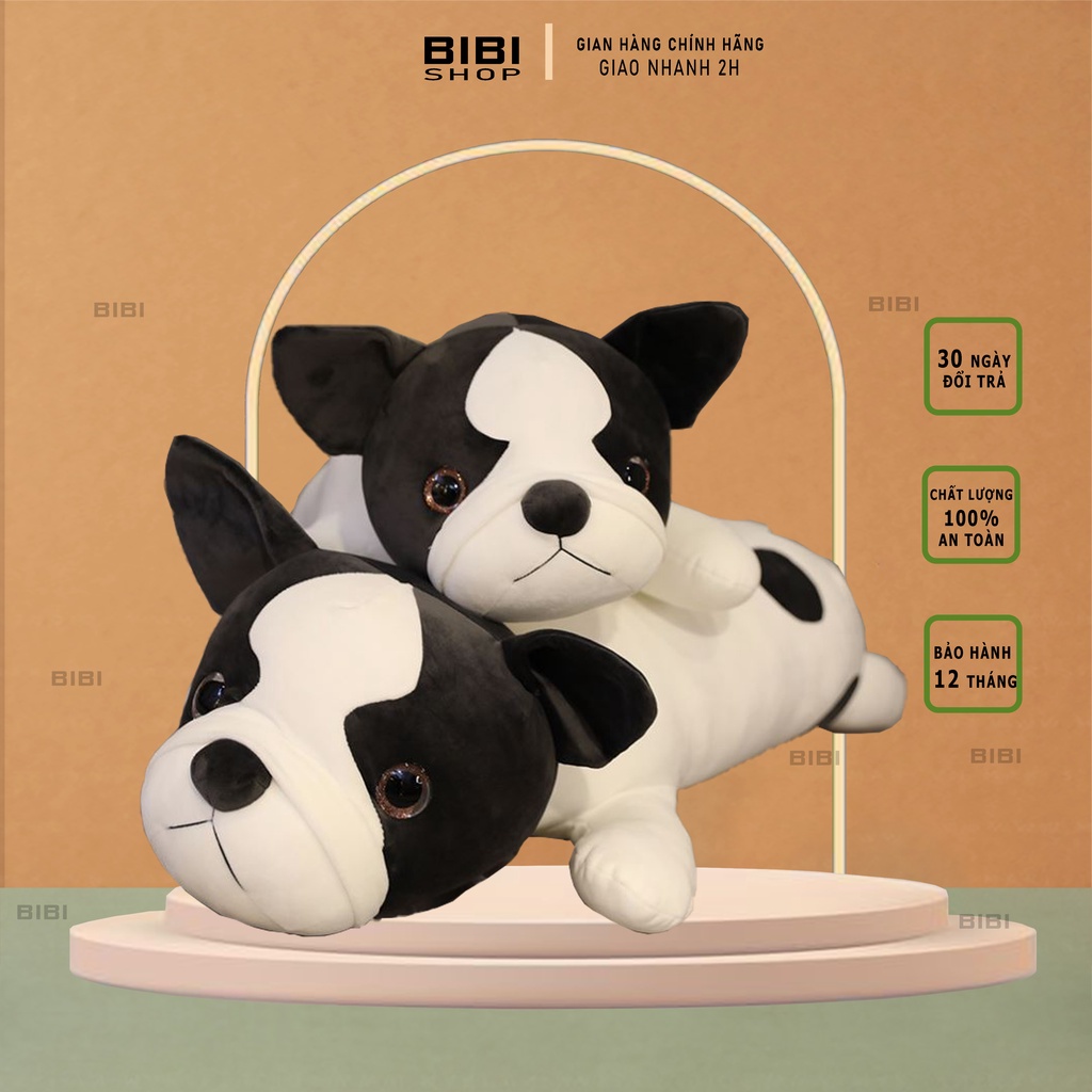 Gấu Bông Chó Bulldog Dễ Thương - Đồ Chơi Sang Trọng - Con Chó Búp Bê - Quà Tặng Sinh Nhật Cho Trẻ Em
