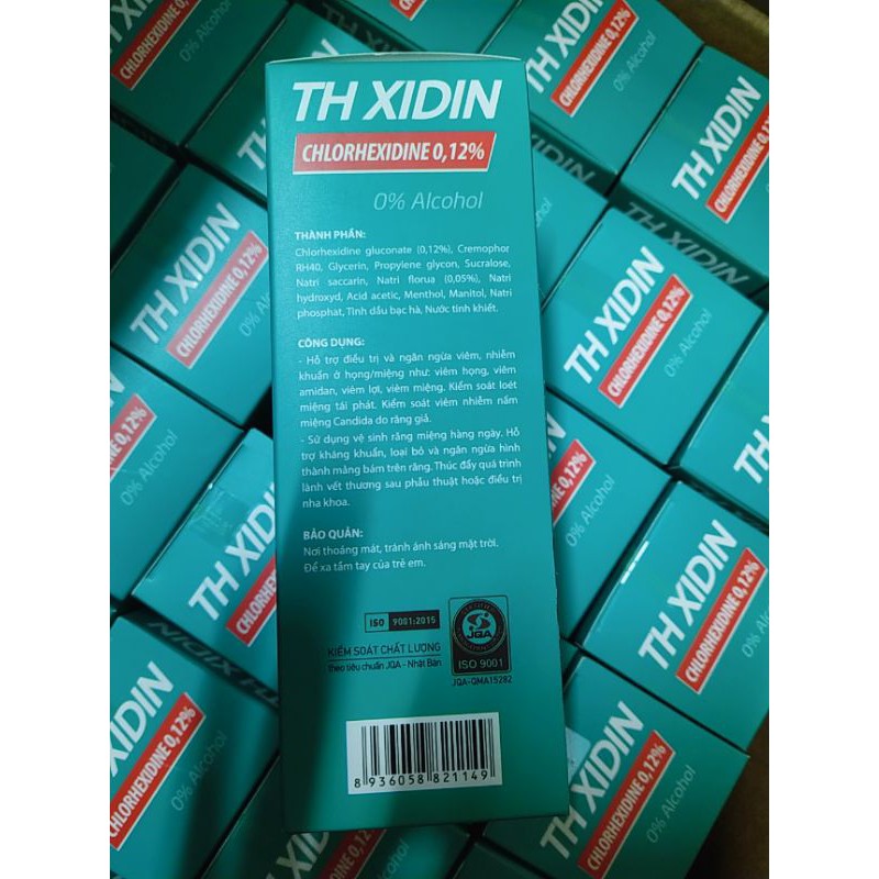 Súc miệng, họng Th xidin ( chlorhexidine)