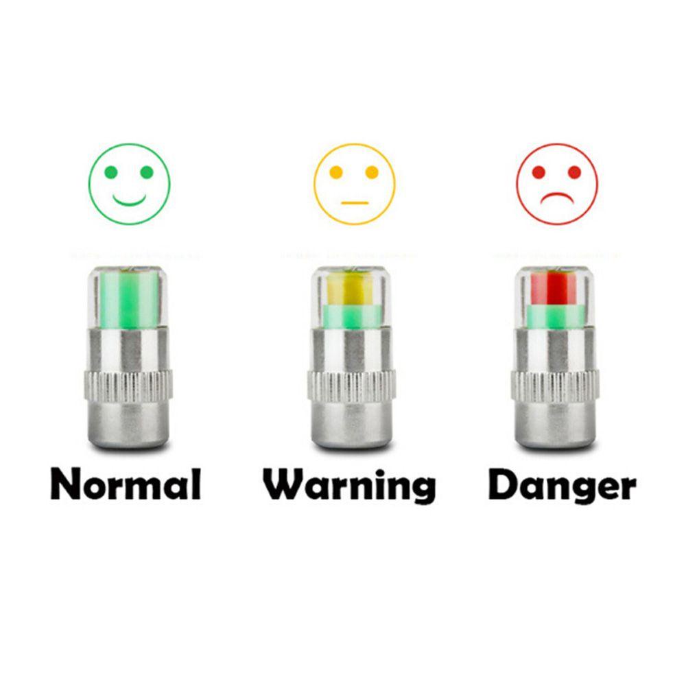 Set 4 Nắp Đậy Máy Đo Lốp Xe Ô Tô Cảnh Báo An Toàn Tiện Dụng SHOUKEY