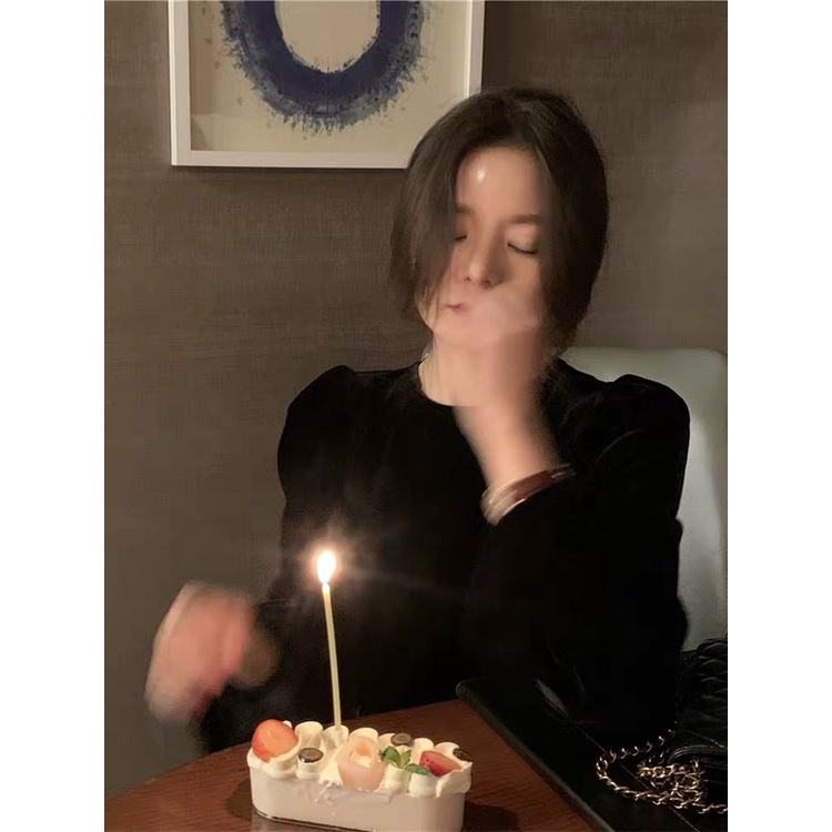 Áo nhung buộc nơ lưng Quảng Châu CHANREEN