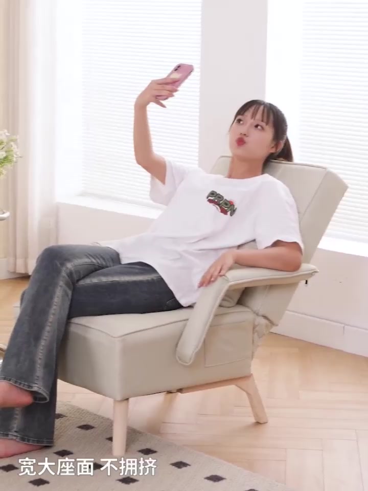 Ghế Thư Giãn Decor Phòng Kiểu Dáng Hàn Quốc, Ghế Đọc Sách Kèm Gối Và Kệ Để Chân Có Thể Điều Chỉnh Tựa Lưng | BigBuy360 - bigbuy360.vn