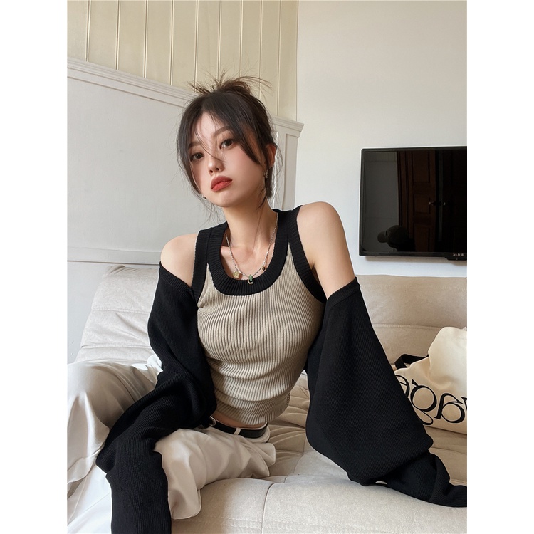 Khăn Choàng Dệt Kim Dáng Rộng Phong Cách retro Thời Trang Hàn Quốc Cho Nữ