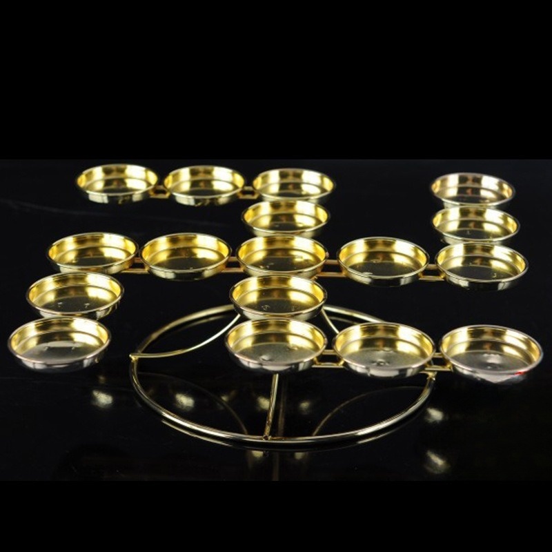 Đèn dược sư chư vạn , đế nến hợp kim chữ vạn