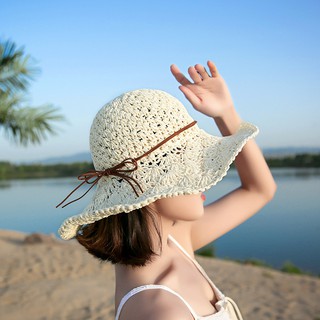 Mũ rộng vành đi biển nữ mũ cói che nắng mùa hè đẹp