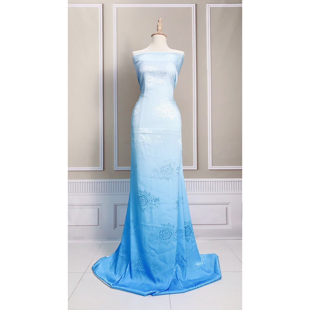 VẢI ÁO DÀI IN 3D HỌA TIẾT HOA, CHẤT GẤM VÂN GỖ HOA HỒNG, MỀM MỊN, MAY