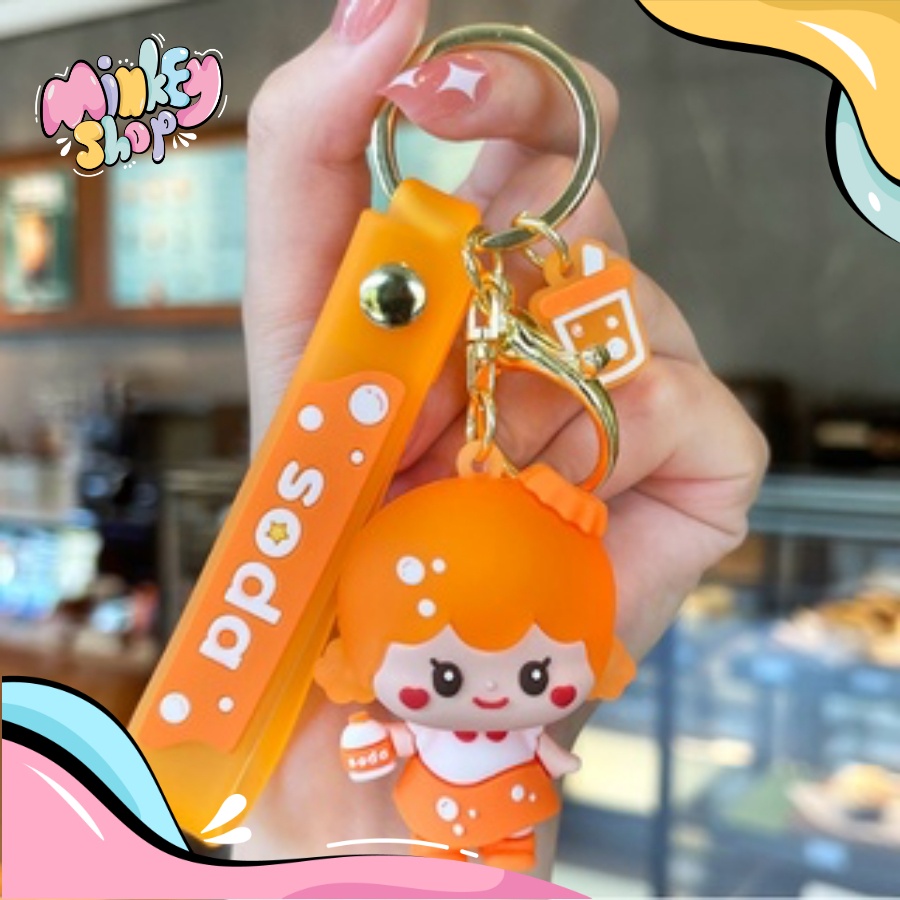 Móc Khóa Đẹp Hình Bé Soda Cute phụ kiện Túi Xách dễ thương -Minkey