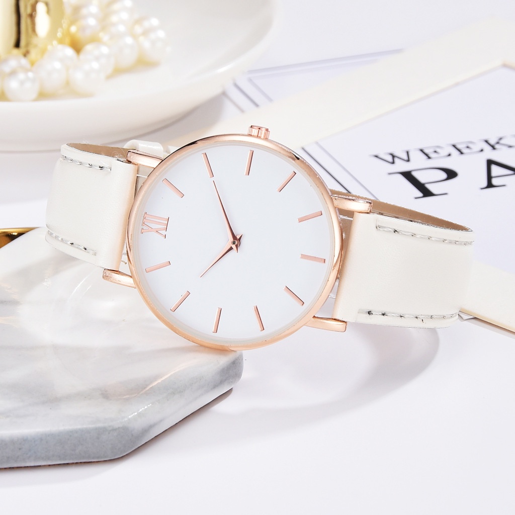 Đồng hồ DZINER nam nữ unisex dây da thời trang kiểu dáng đơn giản bazic ND38