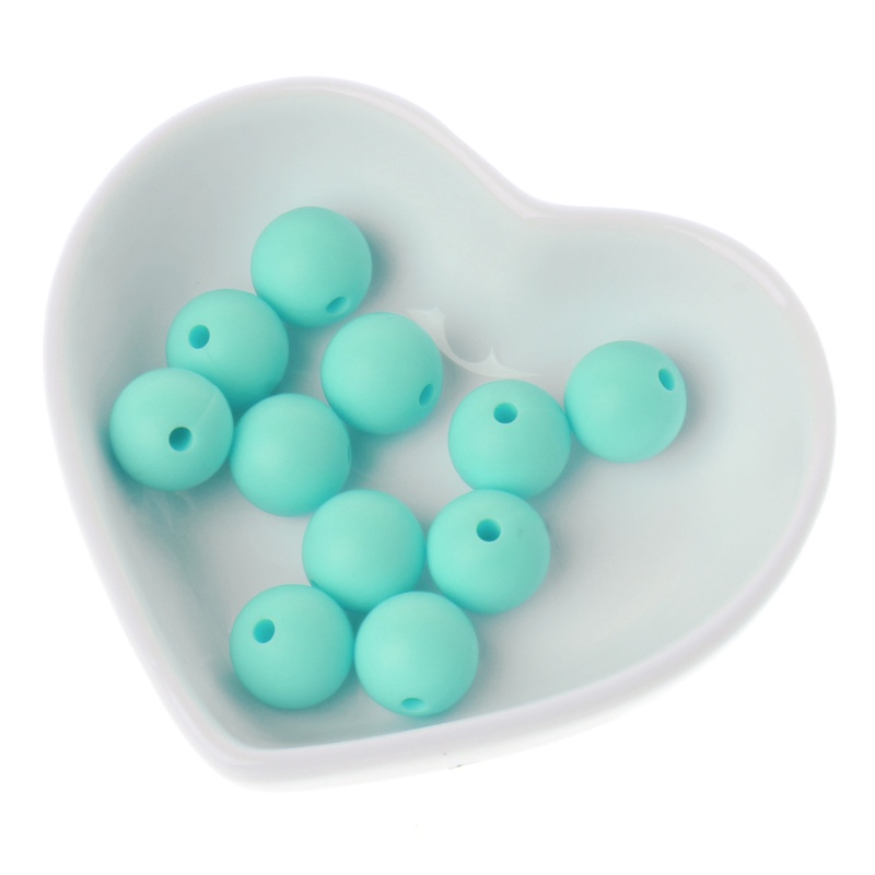 Set 10 Hạt Silicone Tròn Nhiều Màu Làm Đồ Chơi Cho Bé