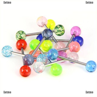 (Eetmo) 12Pcs Tongue Nipple Bars Lip Ring Barbell Body Piercing Jewelry Gift Punk