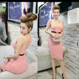 Đầm body chéo dây lưng
