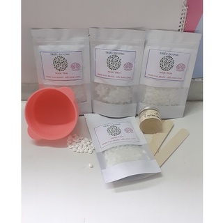 SET wax triệt lông cao cấp: chén silicon nấu sáp + mỡ trăn 50ml + 100gr sáp thơm cao cấp TD 3 hương. Tặng kèm que.