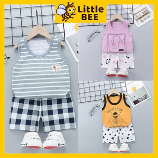 Bộ áo phông bé trai, áo phông bé gái ba lỗ UNISEX, vải bông siêu mịn, bộ ba lỗ bé trai, bé gái, quần áo trẻ em hè 2021.