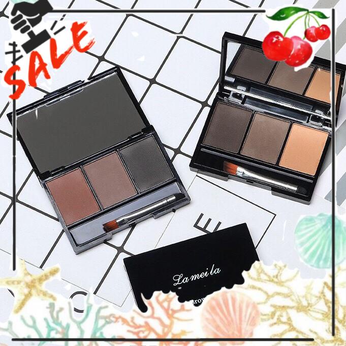 🍀 Phấn trang điểm mày dạng bột 3 ô LAMEILA 3605 nội địa chính hãng mềm mịn lâu trôi sỉ rẻ - GIÁ GỐC 12