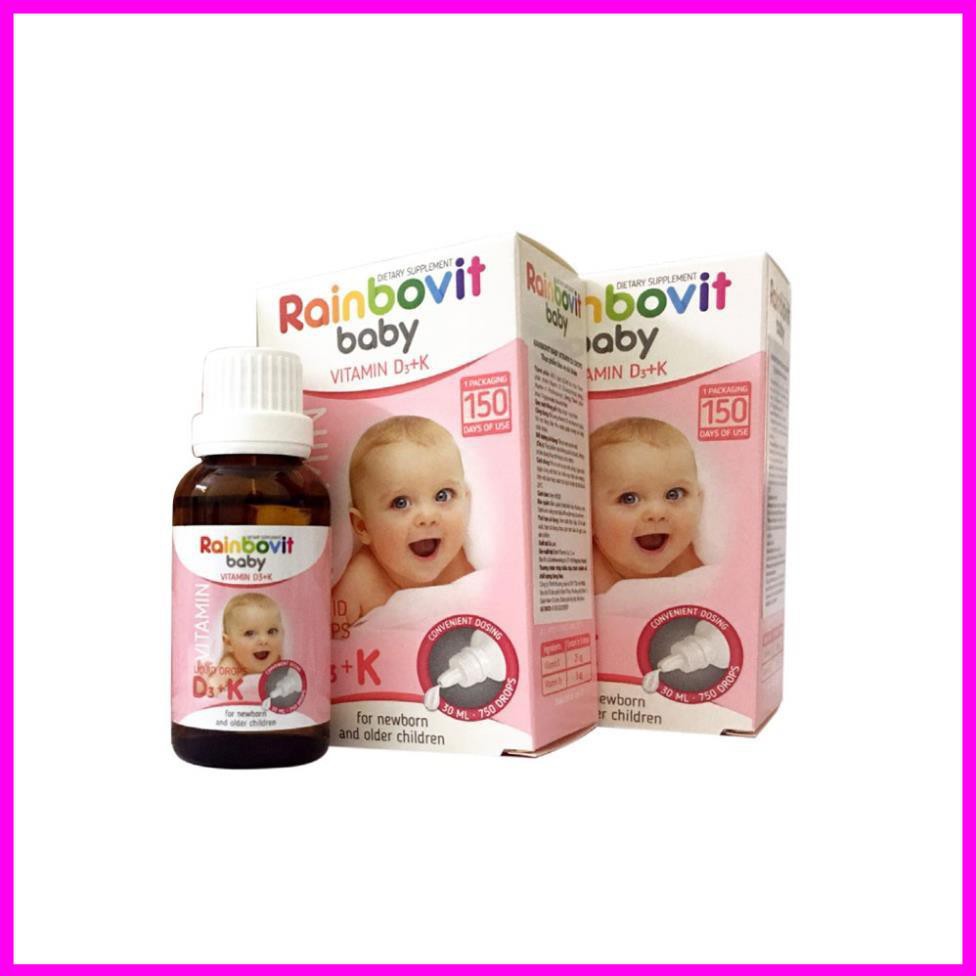 VITAMIN D3 + K RAINBOVIT BABY 30ML - NHẬP KHẨU BA LAN