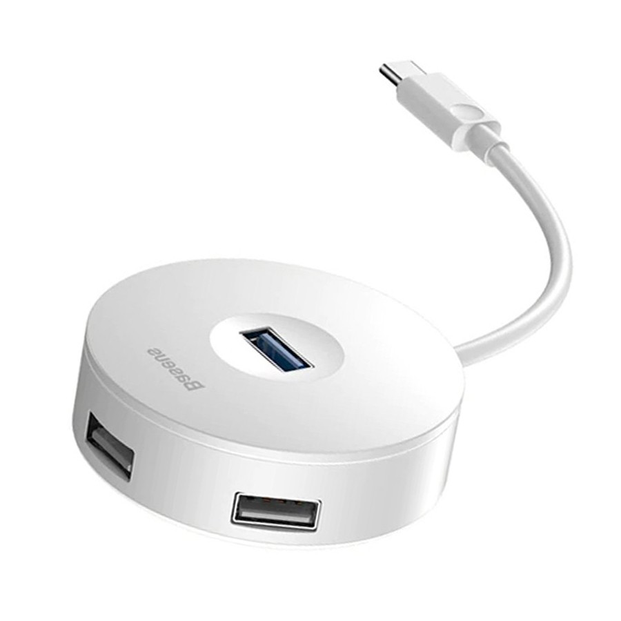 Bộ chuyển đổi Baseus Round Box chân Type-C sang 4 Usb hỗ trợ truyền tải Data tốc độ cao tương thích với các thiết bị