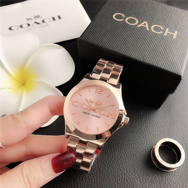 Đồng Hồ Quartz 2021 Nhãn Hiệu Coach Cổ Điển 100% Real Shot Logo Ch Cho Nam Và Nữ