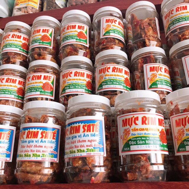 [Mã 267FMCGSALE giảm 8% đơn 500K] Mực Rim sa tế Nguyên con/mực rim me nguyên con hũ 200gram | BigBuy360 - bigbuy360.vn