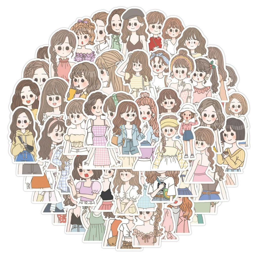 Sticker Dán Laptop Mũ Bảo Hiểm Phong Cách Lolita Thời Trang Với 5 Kiểu Dáng Khác Nhau