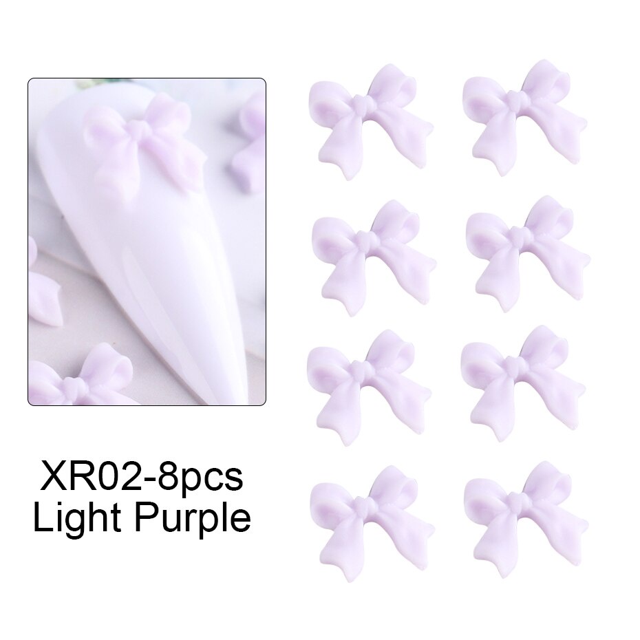 [Hàng mới về] Set hạt đính móng tay trang trí nghệ thuật thiết kế nơ 3D đáng yêu