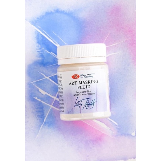 Keo chặn màu dung môi oxgall , tạo nhũ Multil Sizing Medium Gum Arabic vẽ màu nước các hãng Holbein Whitenights