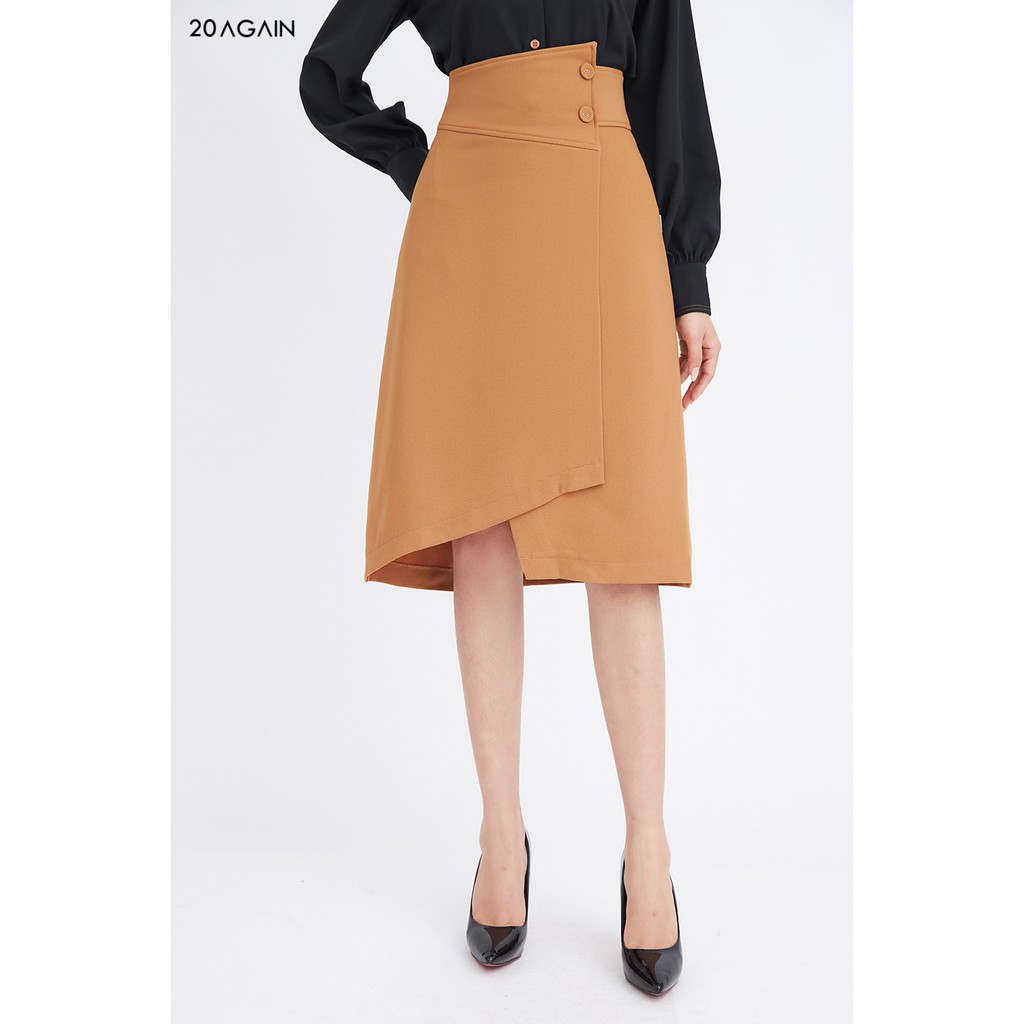 [Mã WABRAG99 giảm 10% đơn 99K] Chân váy dài cạp cao vạt lệch 20AGAIN JDA1533 | BigBuy360 - bigbuy360.vn