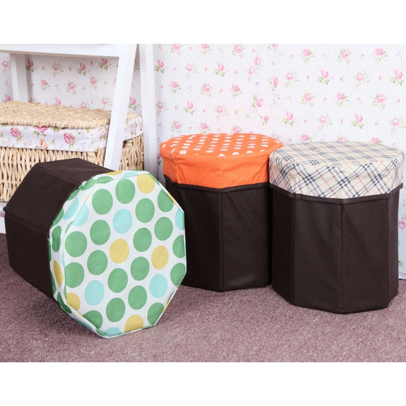 Ghế hộp đa năng gấp gọn có nắp đựng đồ tiện lợi kích thước chuẩn 25cm X 30cm.