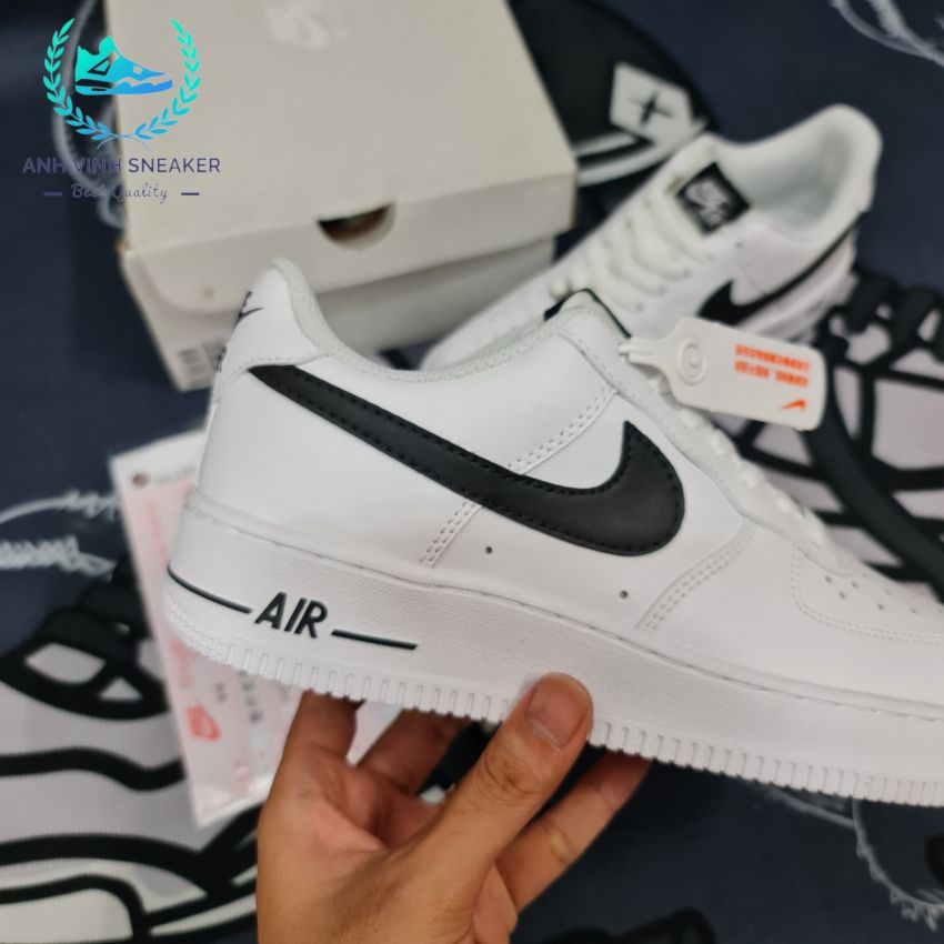 Giày air force 1 màu trắng đen cổ thấp thể thao sneaker nam nữ