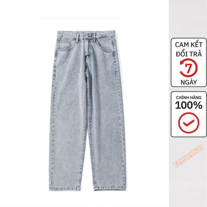 [Mã SRBACK010912 hoàn 20K xu đơn 50K] Quần Jean baggy ống rộng chất bò ông rộng đen suông nam FANANO QJN1 | BigBuy360 - bigbuy360.vn