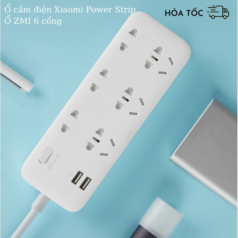 Ổ cắm điện Xiaomi Mi Power Strip đa chức năng 3 Cổng + 3 Usb hoặc 6 Cổng + 2 Usb