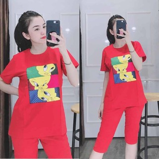 [FREESHIP] Đồ bộ lửng thun cotton 100% co giãn 4 chiều