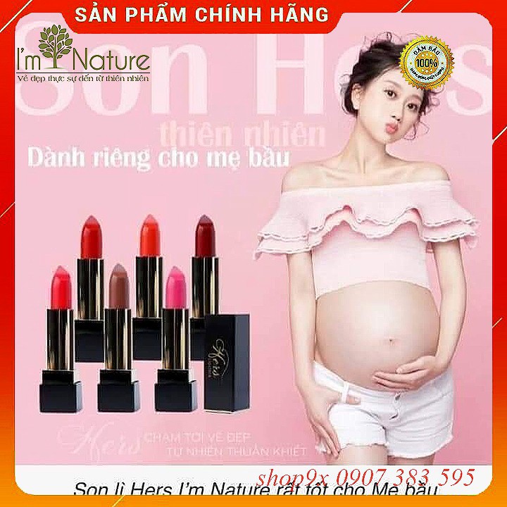 (+Quà) Son Lì Hers Không Chì Lâu Trôi Chính Hãng I'm Nature (Dùng Được Cho Bà Bầu - Mẹ Sau Sinh) | BigBuy360 - bigbuy360.vn