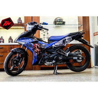 Tem Trùm Exciter 150 Samurai Đen Xanh