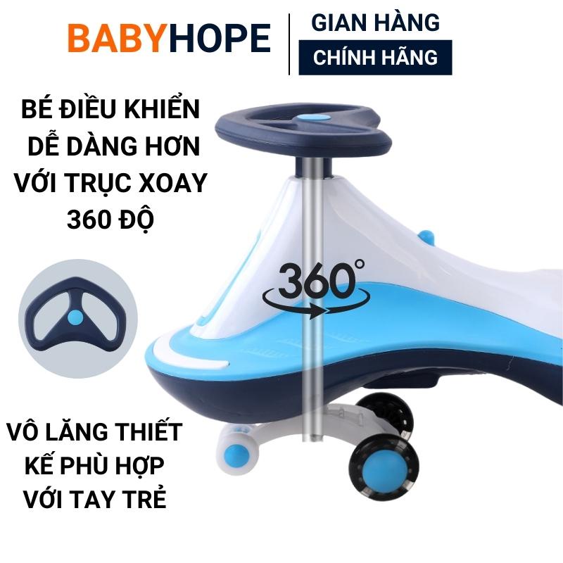 Xe lắc cho bé có nhạc,đèn led cao cấp kết hợp xe chòi chân cho bé BABYHOPE