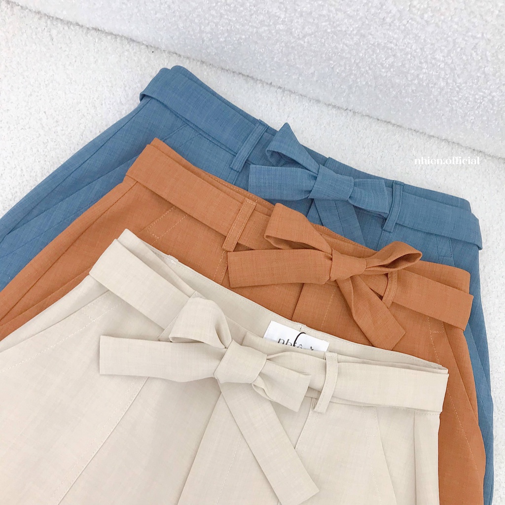 Quần short nơ eo nữ nhiennhienvintage BQ51
