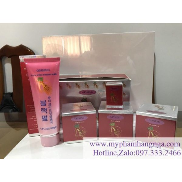 BỘ MỸ PHẨM GINSENG NHÂN SÂM - SẠCH NÁM, TÀN NHANG DƯỠNG TRẮNG DA HÀN QUỐC