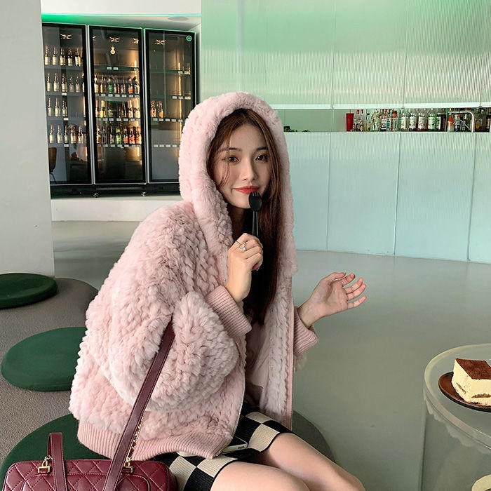 Áo Khoác Giả Lông Thỏ Thời Trang Thu Đông Mới Cho Nữ