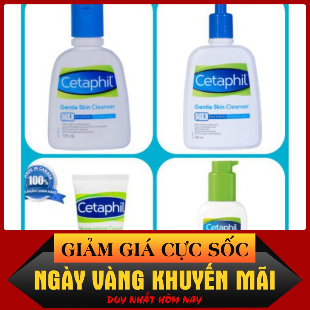 GIÁ CỰC SỐC [Cetaphil Chính Hãng Canada] Sữa Rửa Mặt Dịu Nhẹ Cetaphil (125ml,500ml) GIÁ CỰC SỐC