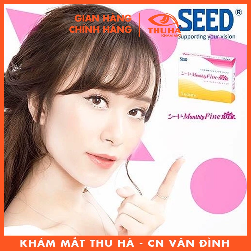 Kính Áp Tròng 1 Tháng không màu SEED có độ cận