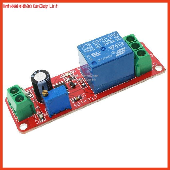 Module tạo trễ sử dụng ne555 có relay nguồn 5v .