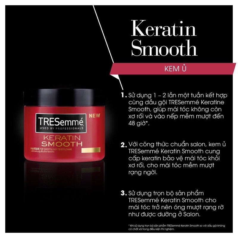 Kem Ủ TRESemmé Keratin Smooth Masque Vào Nếp Mềm Mượt 180ml