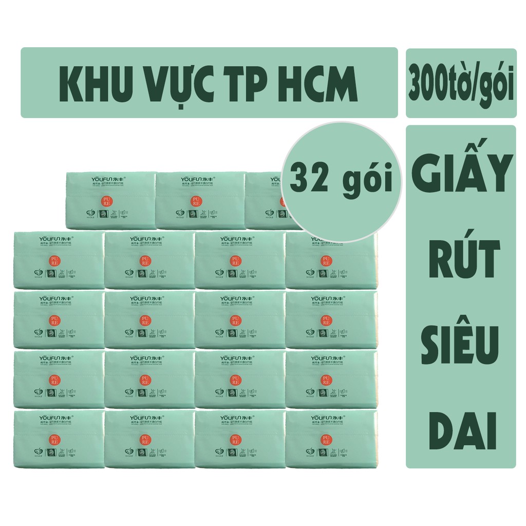 [Freeship HCM] Giấy ăn sợi trúc YCOOL thùng 30 gói