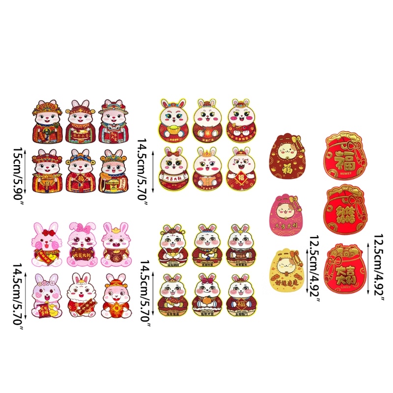 Set 6 Bao Lì Xì Mừng Năm Mới 2023 Phong Cách Trung Hoa