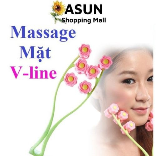 Cây Lăn Massage Mặt Bông Hoa Tạo Cằm V-Line Đẹp Thon Gọn