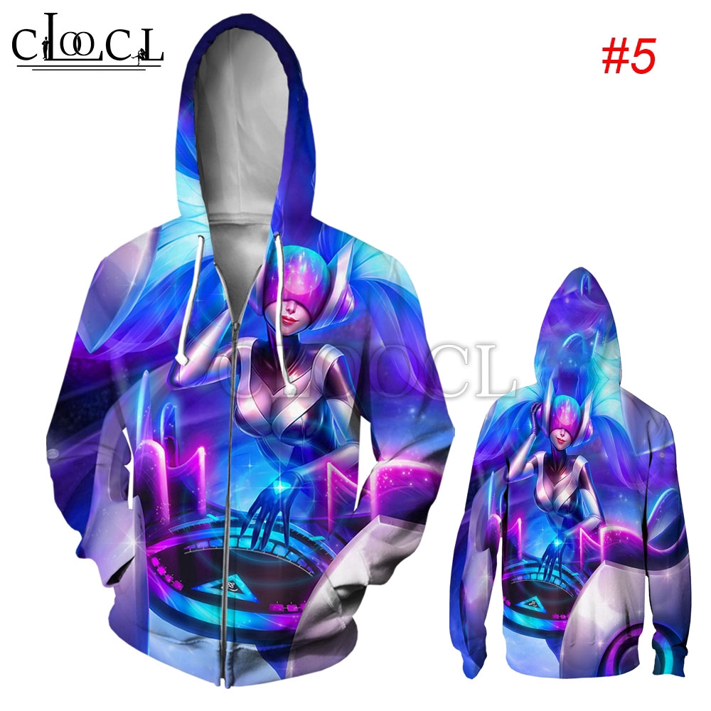 Hx Áo Khoác Hoodie Tay Dài In Hình Game Liên Minh Huyền Thoại 3d Phối Khóa Kéo Thời Trang Cho Nam Nữ