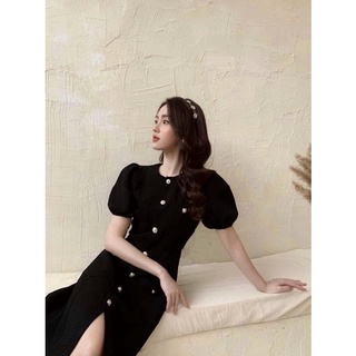 Đầm dự tiệc phối nút sang trọng