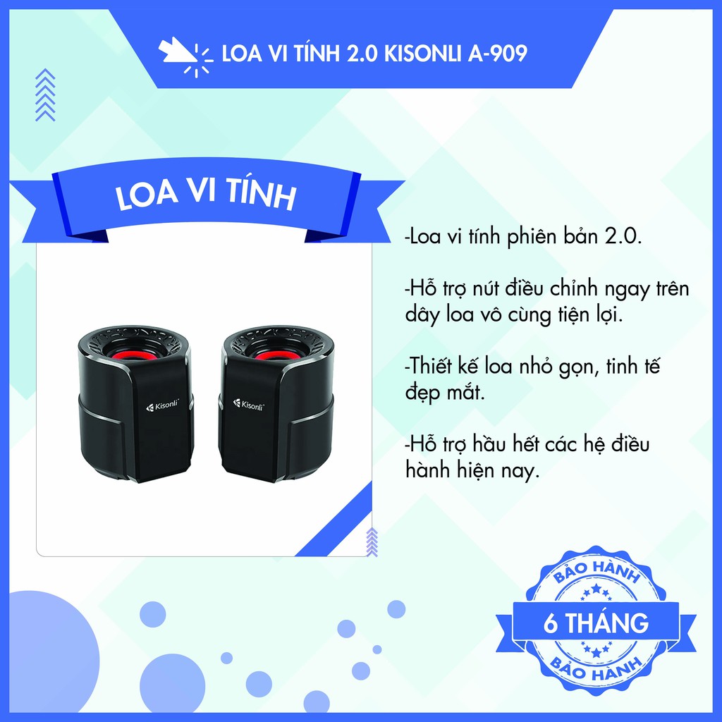 Loa Vi Tính 2.0 Kisonli A-909