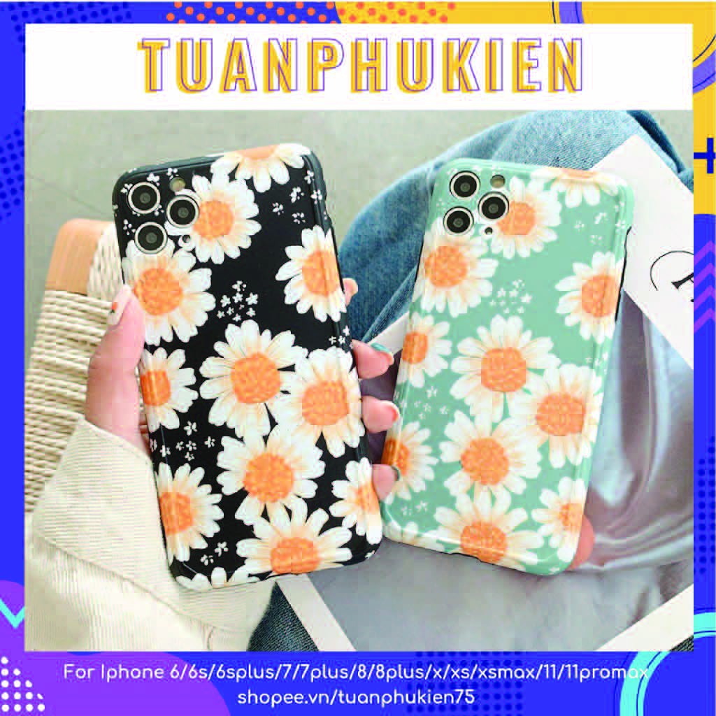 Ốp Lưng Iph.0ne ⚡ Ốp Iph.0ne Hoa Cúc Nhật ⚡ iPh.0ne 6P/7/8/7plus/8plus/x/xs/xs max/11/11promax/12/12pro/12promax-TuanPK